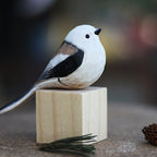NordPerch Wooden Bird Figurines Scandinavian Home Decor Set