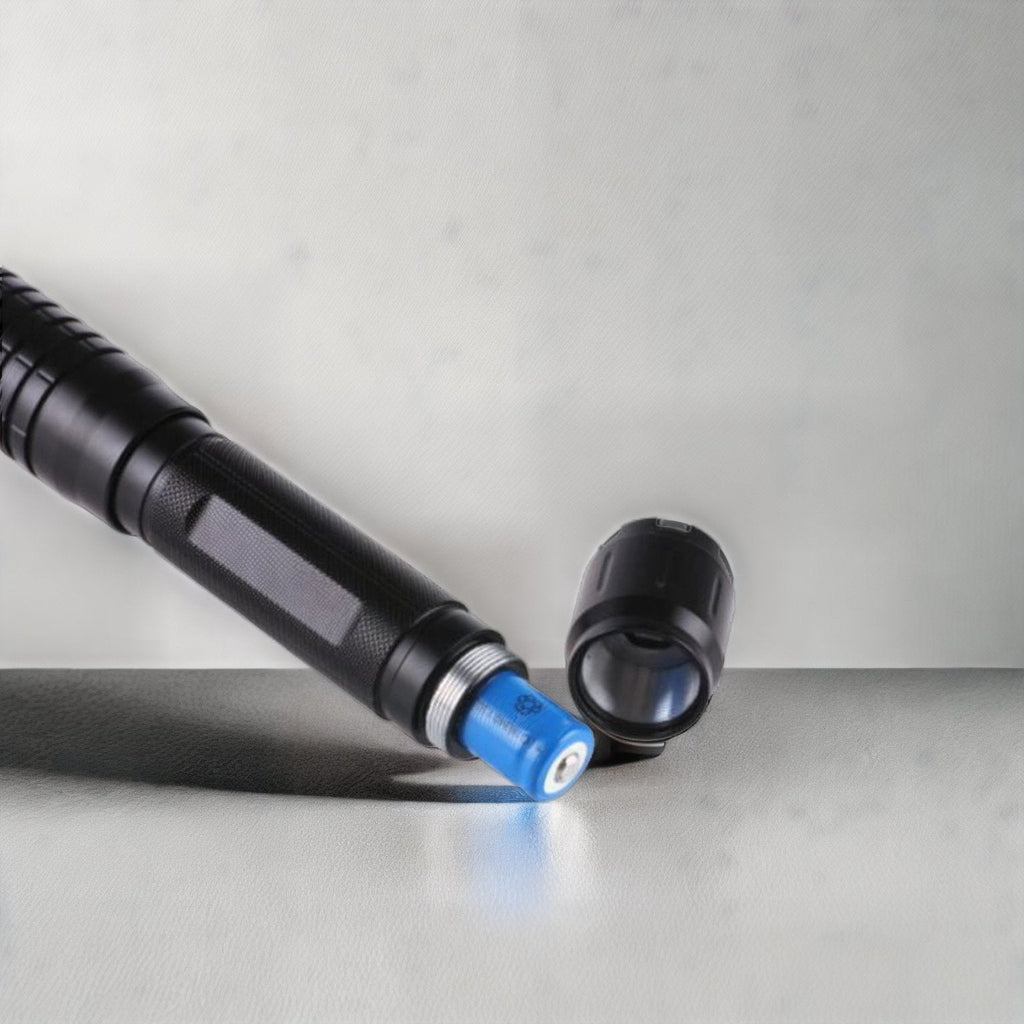 PowerBeam Tactical Flashlight | Rechargeable Blue Laser with 5000m Range | Aluminum Outdoor Light