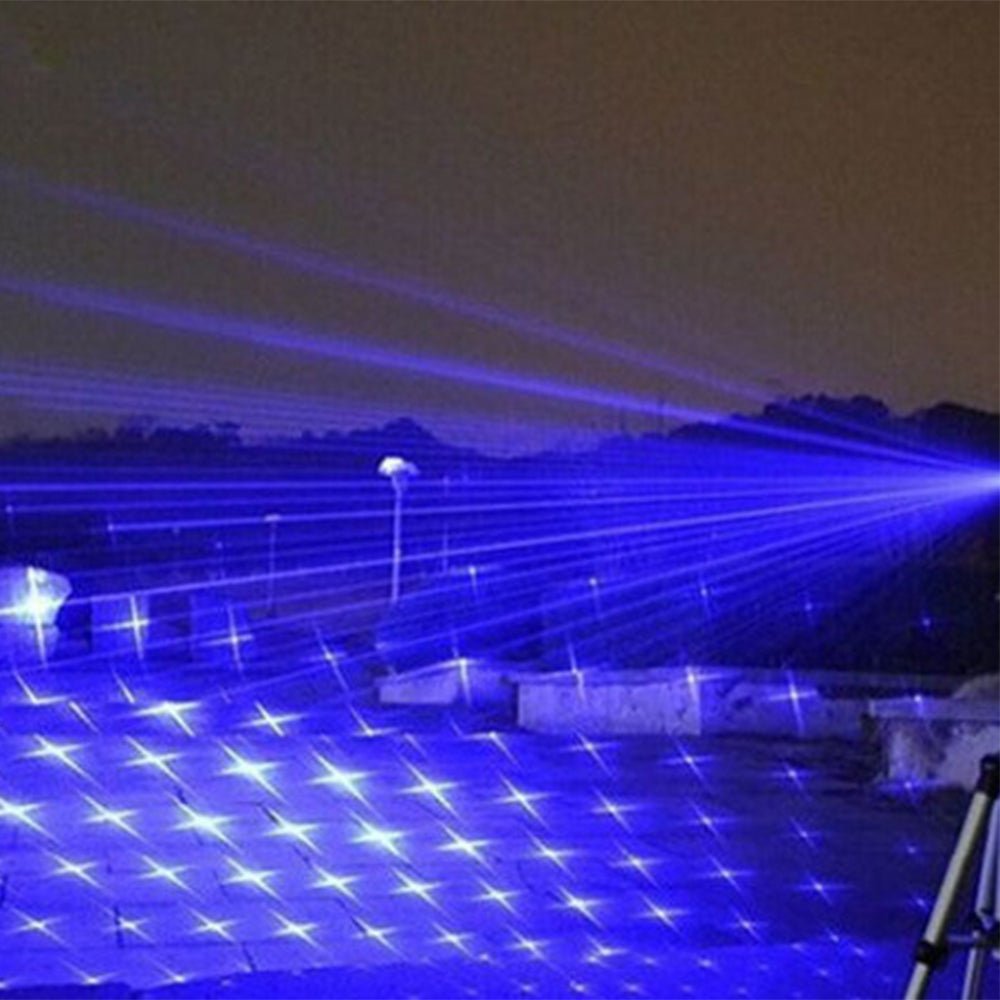PowerBeam Tactical Flashlight | Rechargeable Blue Laser with 5000m Range | Aluminum Outdoor Light