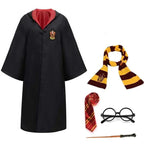 Enchanted House Wizard Robe Set with Cloak, Wand & Accessories