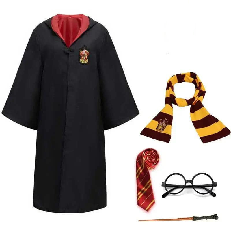 Enchanted House Wizard Robe Set with Cloak, Wand & Accessories