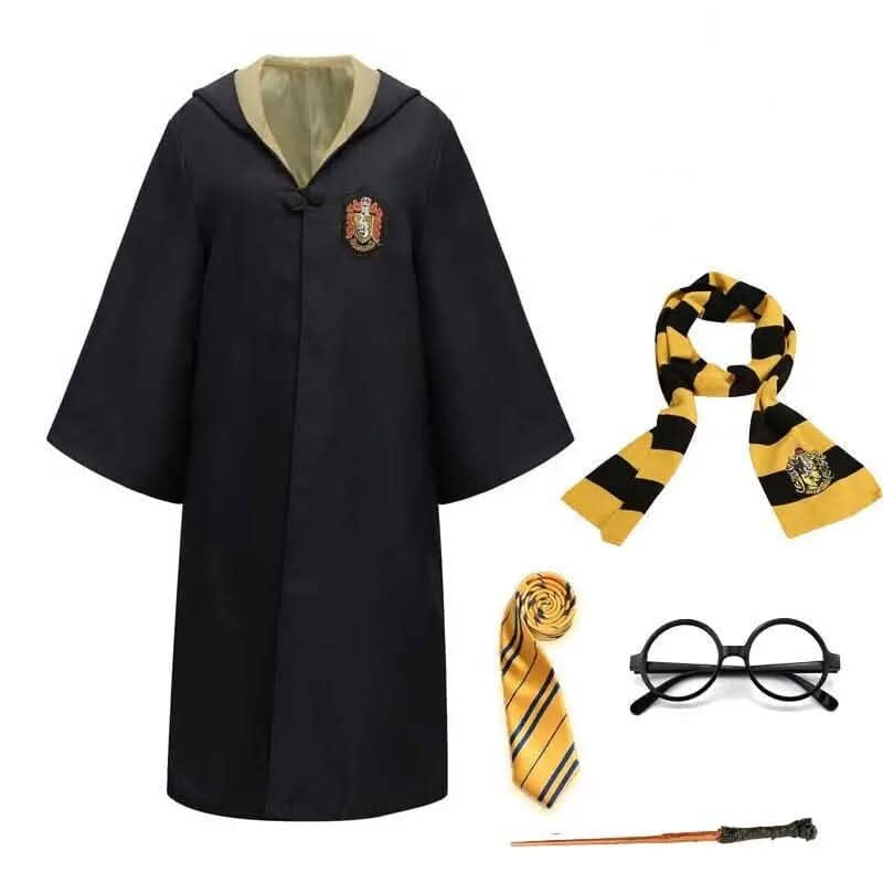 Enchanted House Wizard Robe Set with Cloak, Wand & Accessories