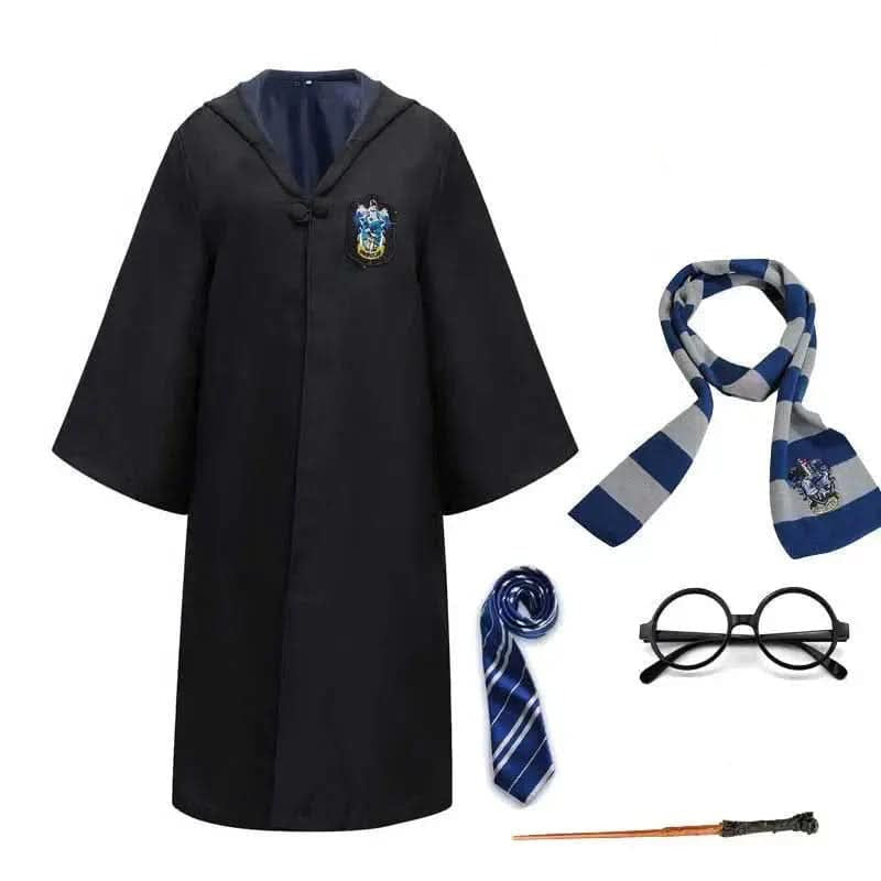 Enchanted House Wizard Robe Set with Cloak, Wand & Accessories