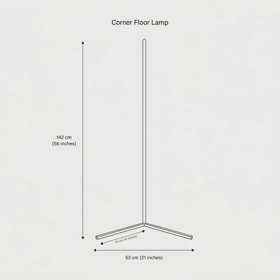 LumiSync RGB LED Dimmable Corner Floor Lamp with Remote