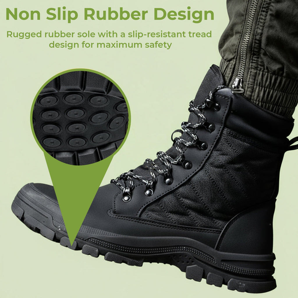 ForgeStep Steel Toe Safety Boots | Protective Work Boots with Side Zipper