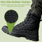 ForgeStep Steel Toe Safety Boots | Protective Work Boots with Side Zipper