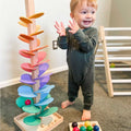 MelodyTree Wooden Marble Sound Tower Educational Activity Toy Set