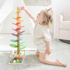 MelodyTree Wooden Marble Sound Tower Educational Activity Toy Set