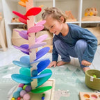 MelodyTree Wooden Marble Sound Tower Educational Activity Toy Set