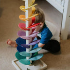 MelodyTree Wooden Marble Sound Tower Educational Activity Toy Set