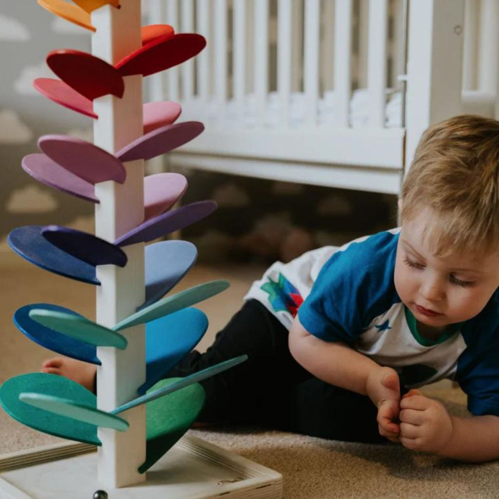 MelodyTree Wooden Marble Sound Tower Educational Activity Toy Set
