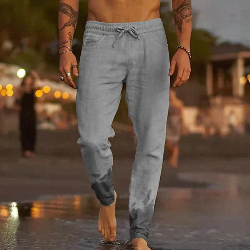 Men's Relaxed Fit Linen Trousers