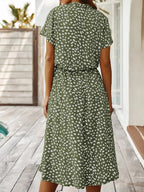 Elowen Printed Midi Dress for Women Lightweight Summer Casual Dress