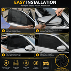 BreezeGuard Car Window Mesh Covers Set for Cars SUVs and Camping