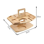 Oakridge Foldable Wooden Picnic Table with Glass & Snack Holders