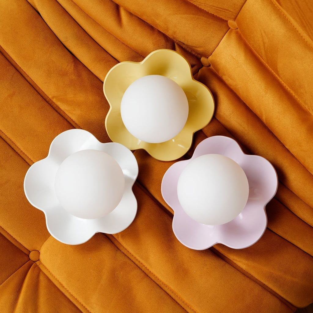 Coloured Glass Wall and Ceiling Light Fixture