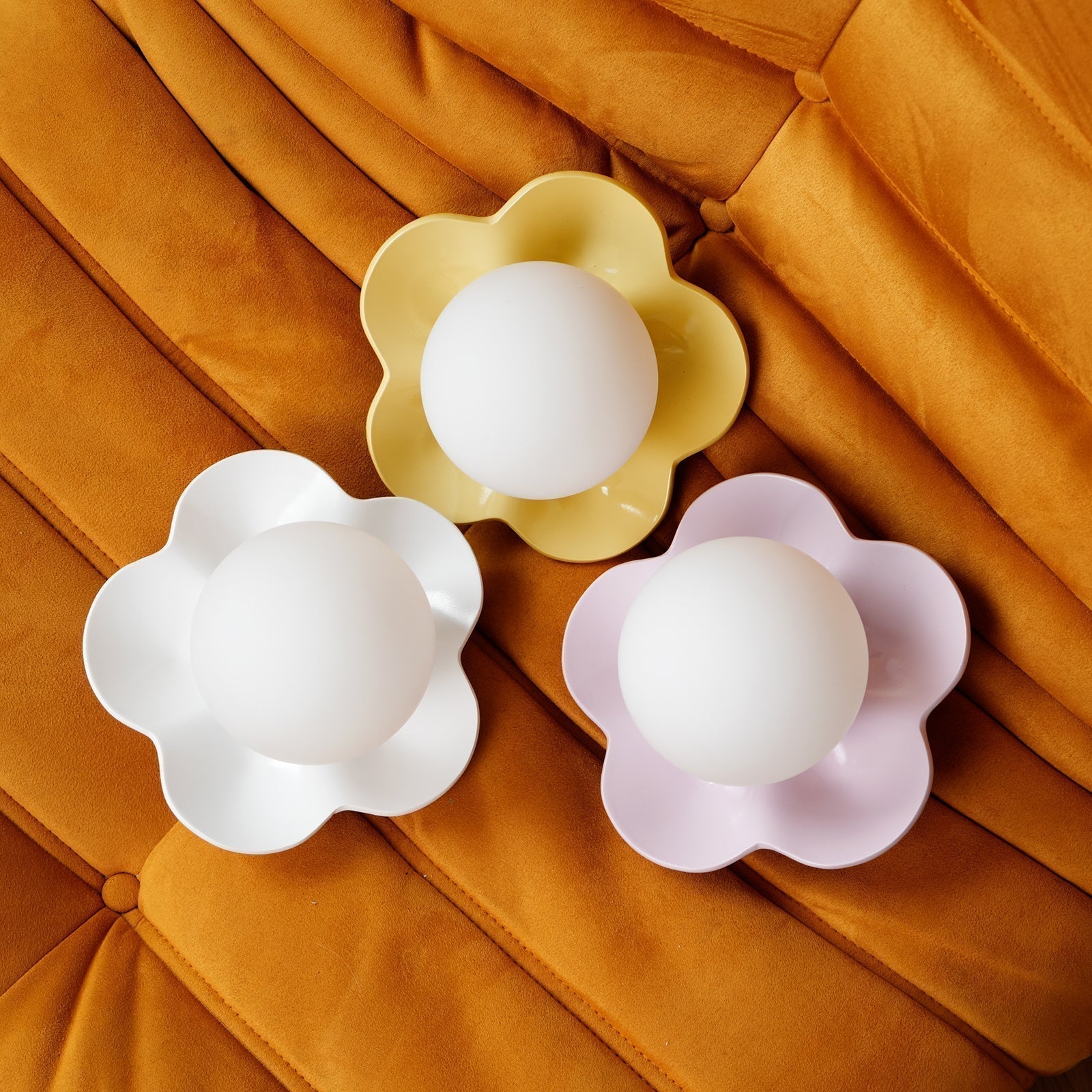Coloured Glass Wall and Ceiling Light Fixture
