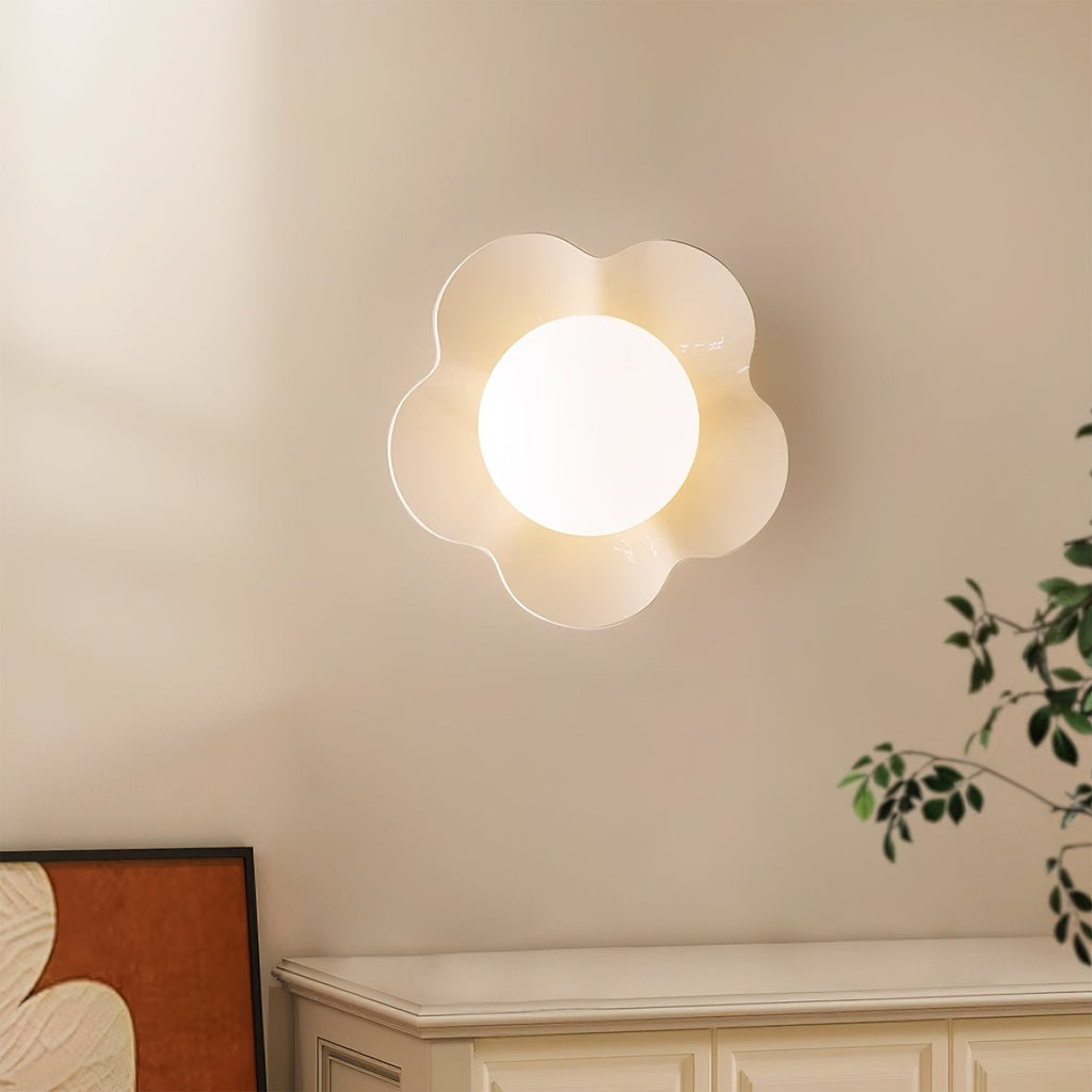 Coloured Glass Wall and Ceiling Light Fixture