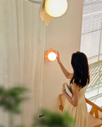 Coloured Glass Wall and Ceiling Light Fixture