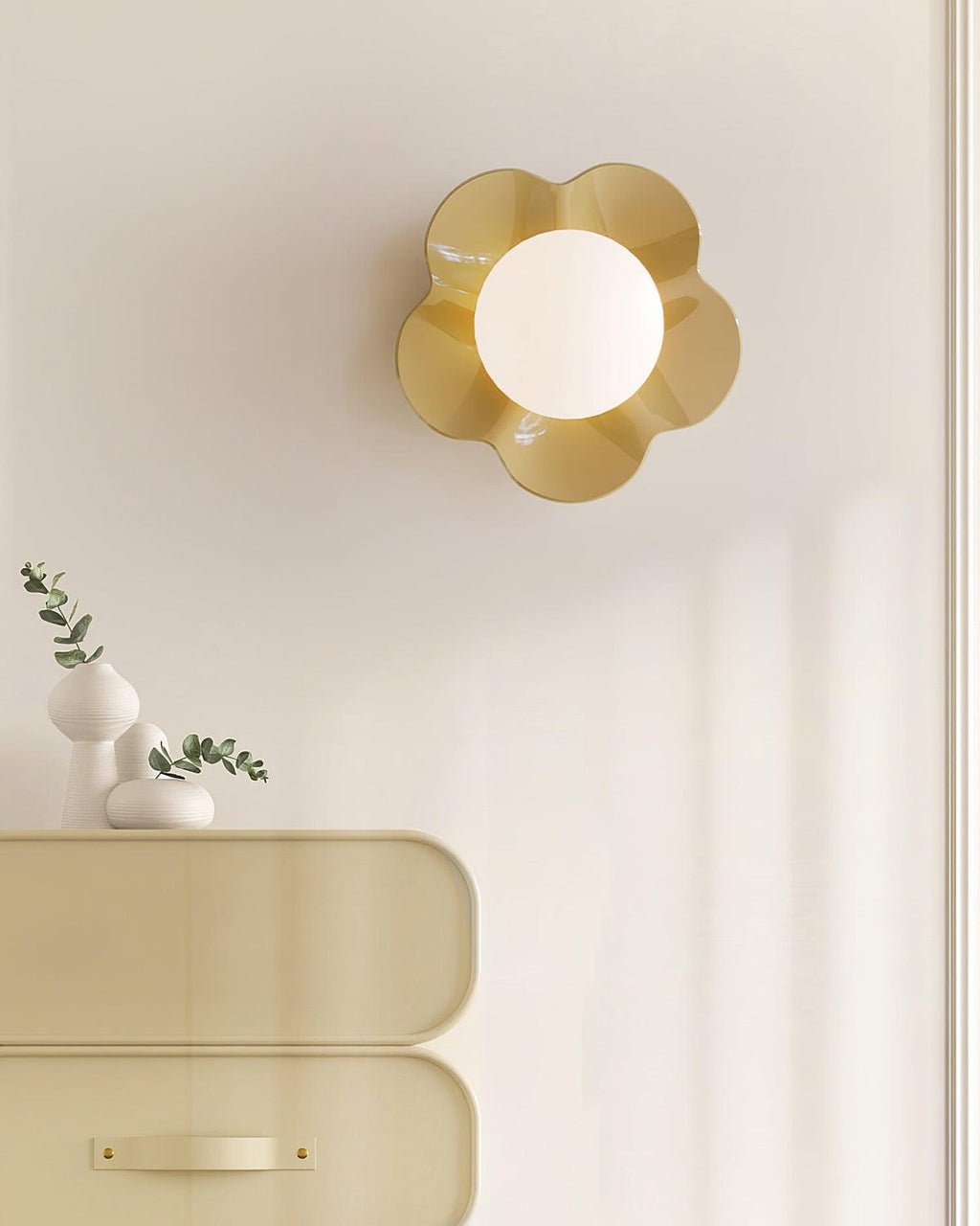 Coloured Glass Wall and Ceiling Light Fixture
