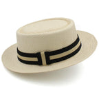 CoastCrown Pork Pie Straw Hat for Men and Women Summer Style