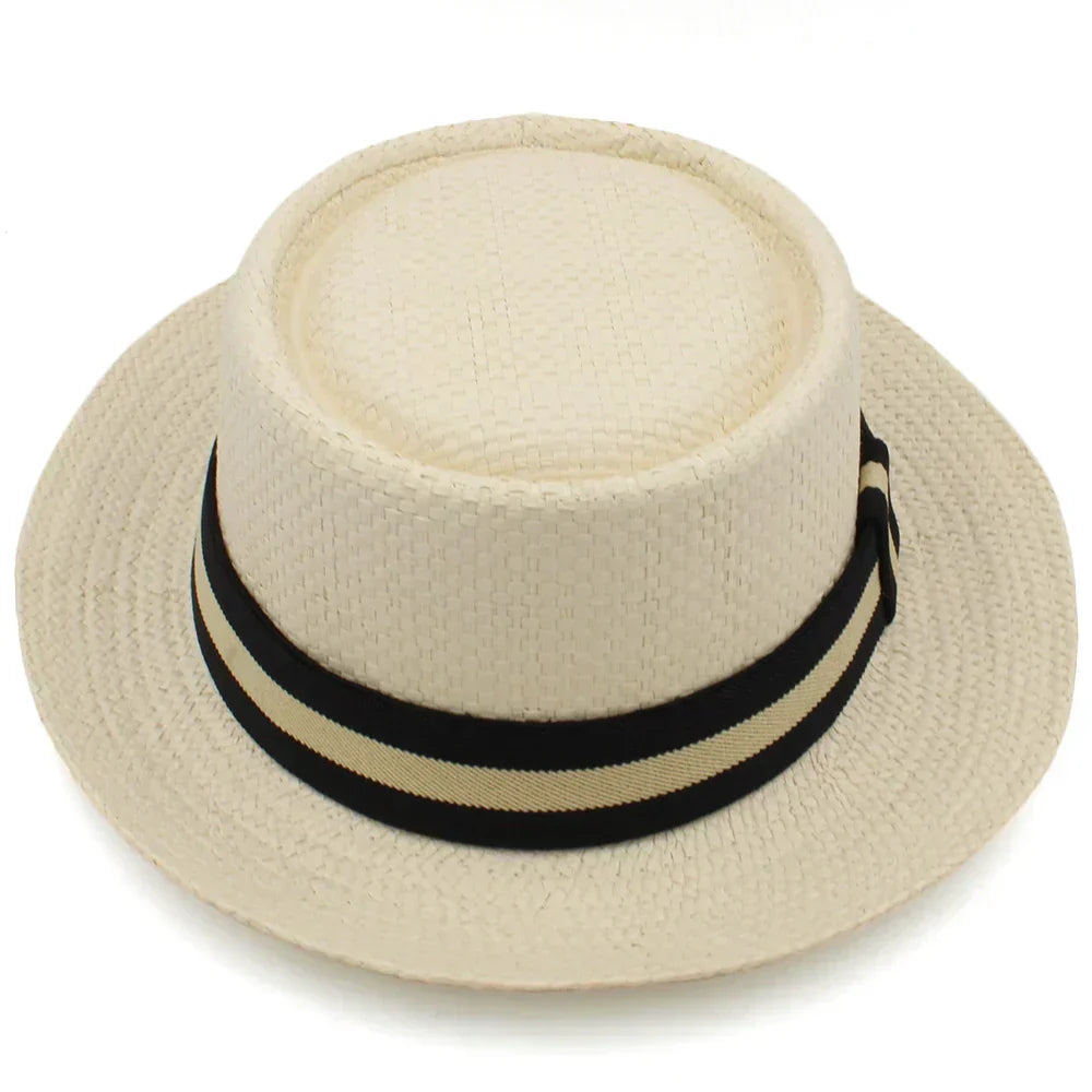 CoastCrown Pork Pie Straw Hat for Men and Women Summer Style