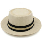 CoastCrown Pork Pie Straw Hat for Men and Women Summer Style