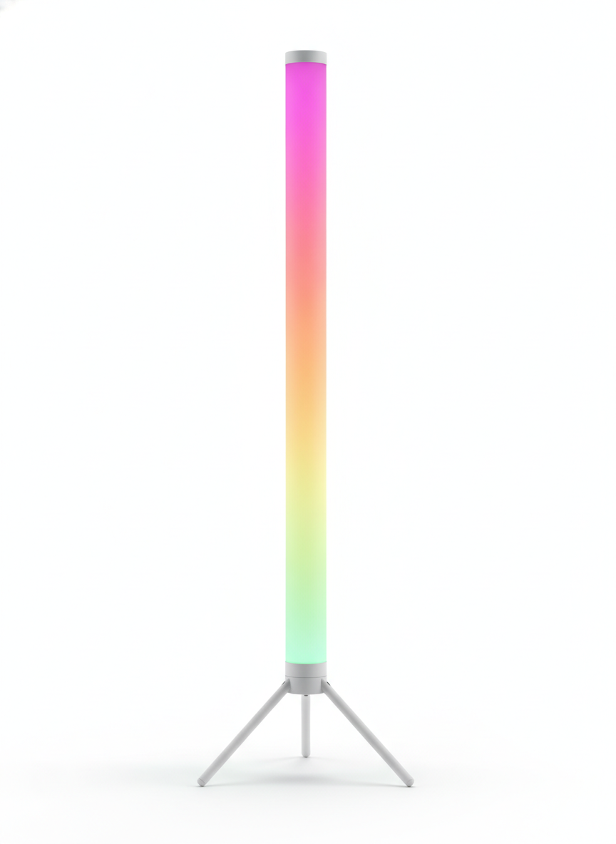Lampada da terra angolare con LED RGB dimmerabile e telecomando