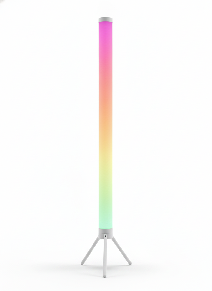 Lampada da terra angolare con LED RGB dimmerabile e telecomando