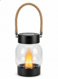 Lanterna da giardino Solar Flame con corda luminosa da appendere
