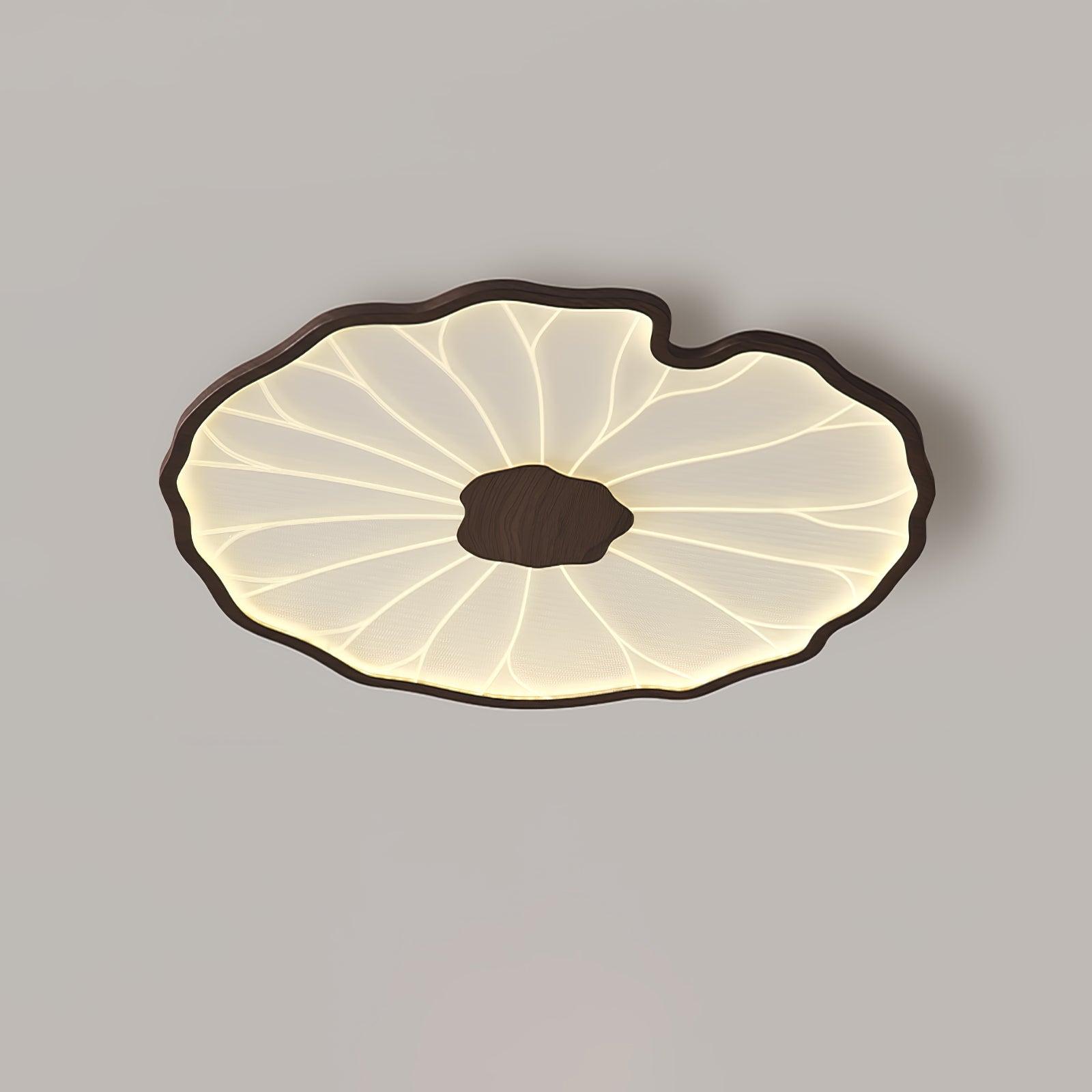 LotoLume Plafonnier LED Design Feuille de Lotus