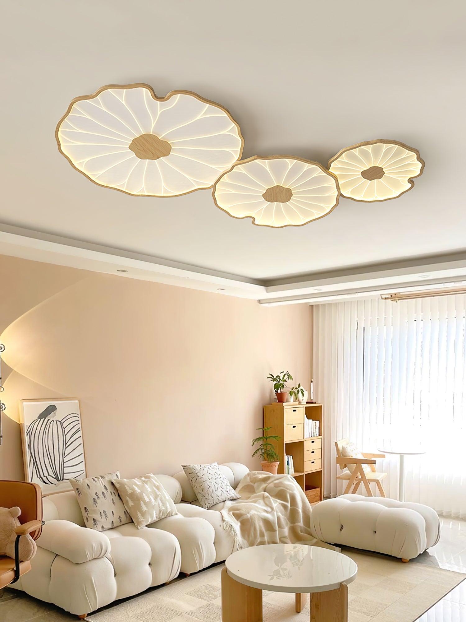 LotoLume LED Ceiling Light Lotus Leaf Design