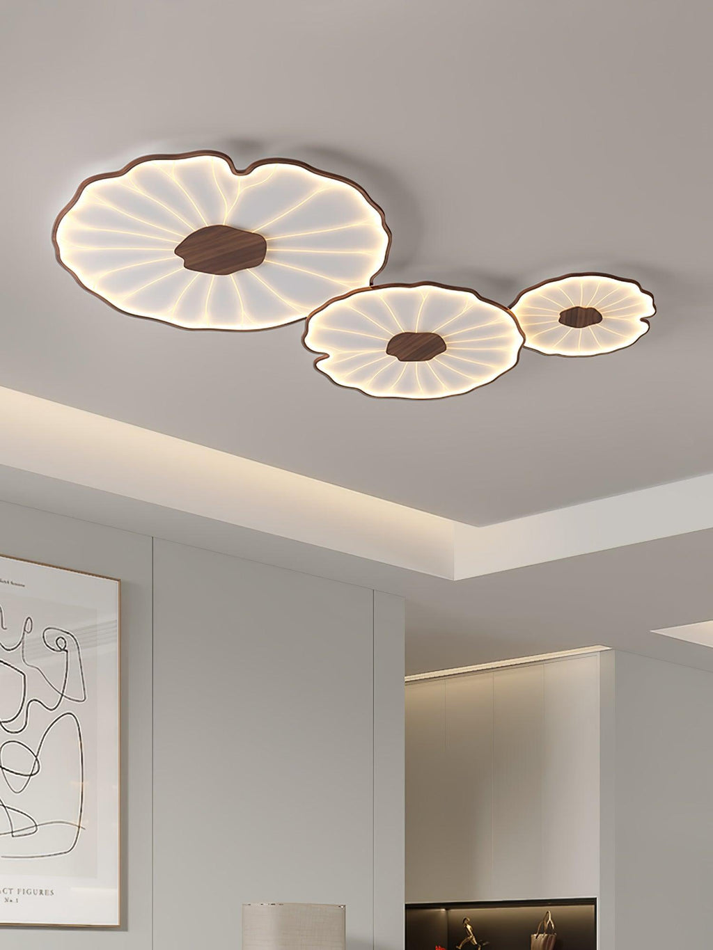 LotoLume LED Ceiling Light Lotus Leaf Design