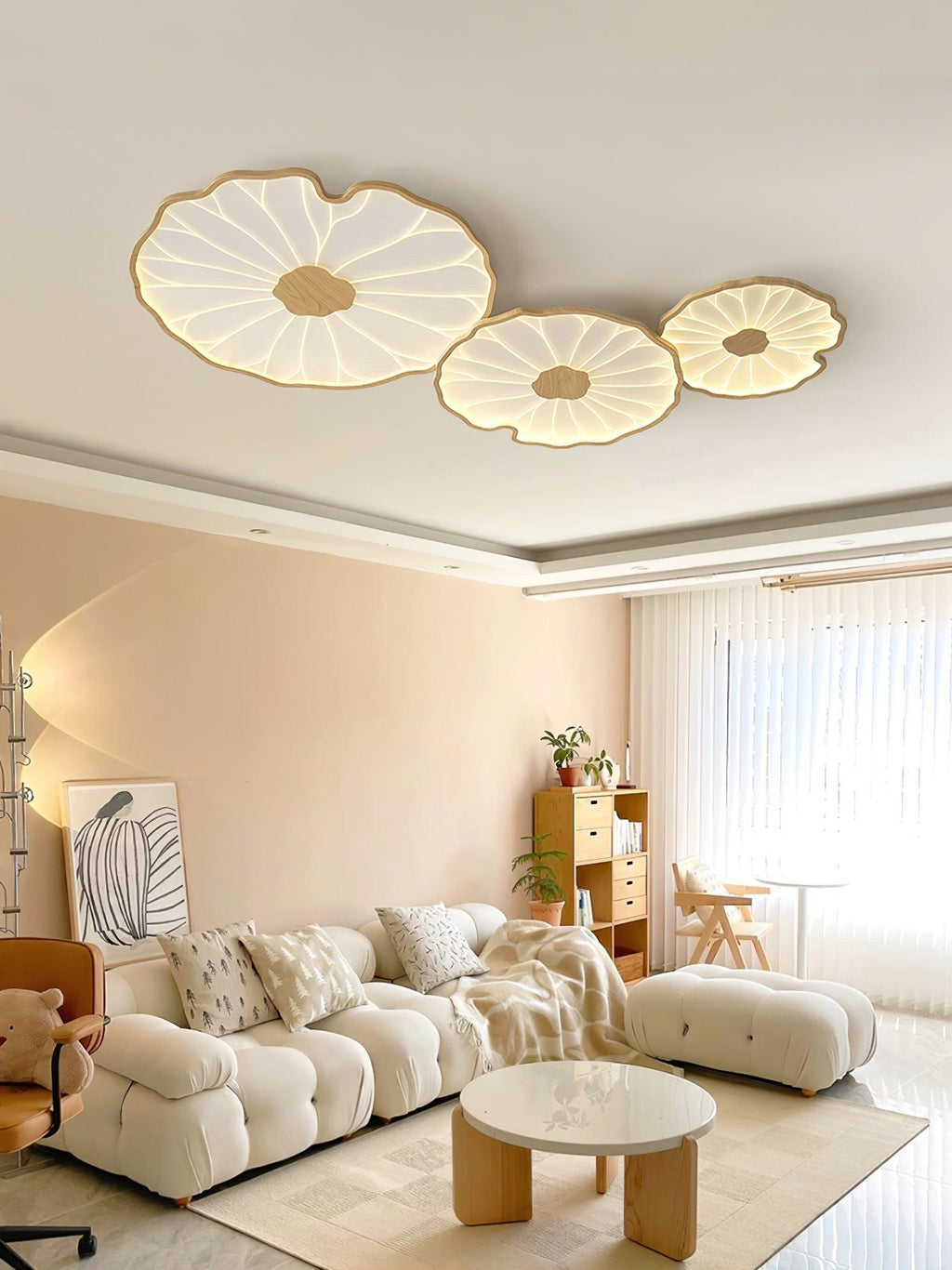 LotoLume LED Ceiling Light Lotus Leaf Design