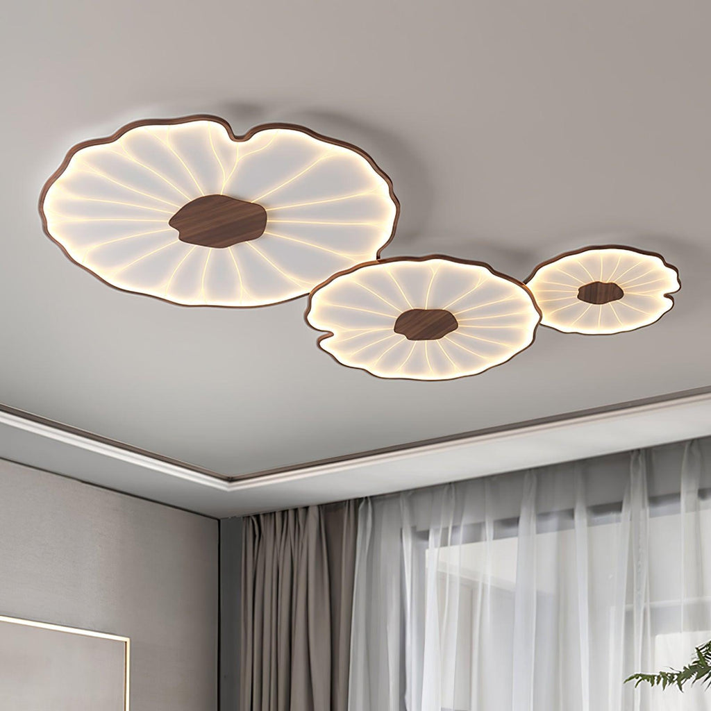 LotoLume Plafonnier LED Design Feuille de Lotus