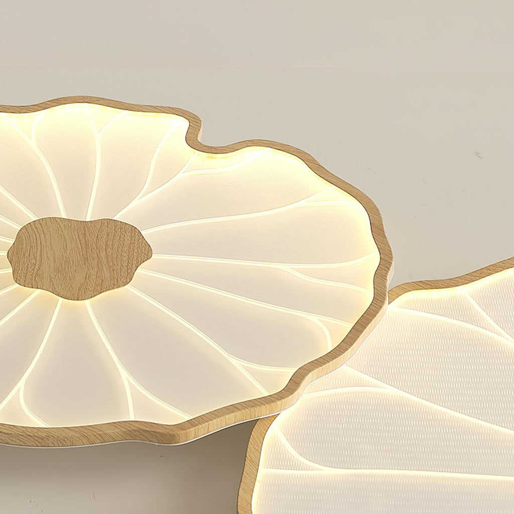 LotoLume Plafonnier LED Design Feuille de Lotus