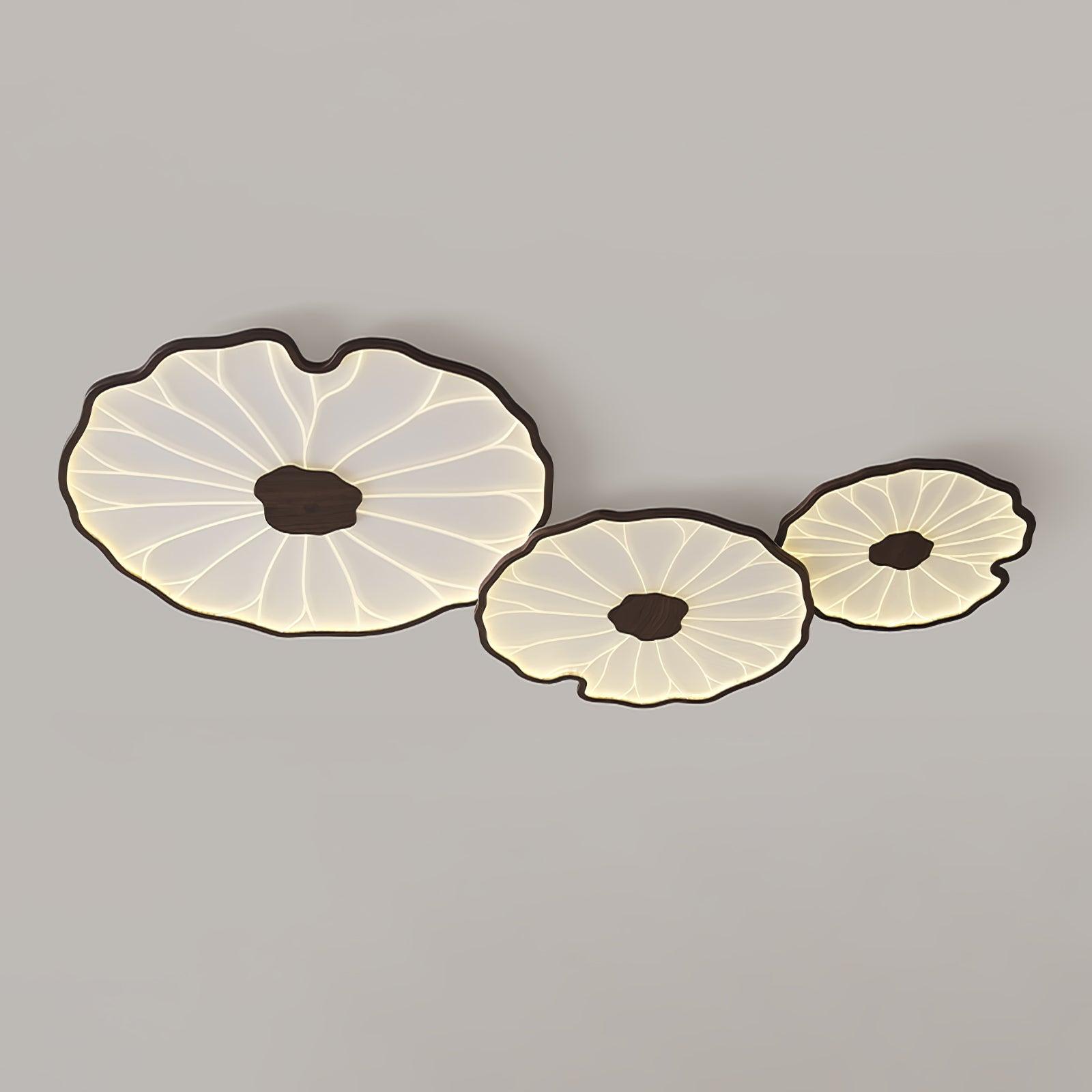 LotoLume Plafonnier LED Design Feuille de Lotus