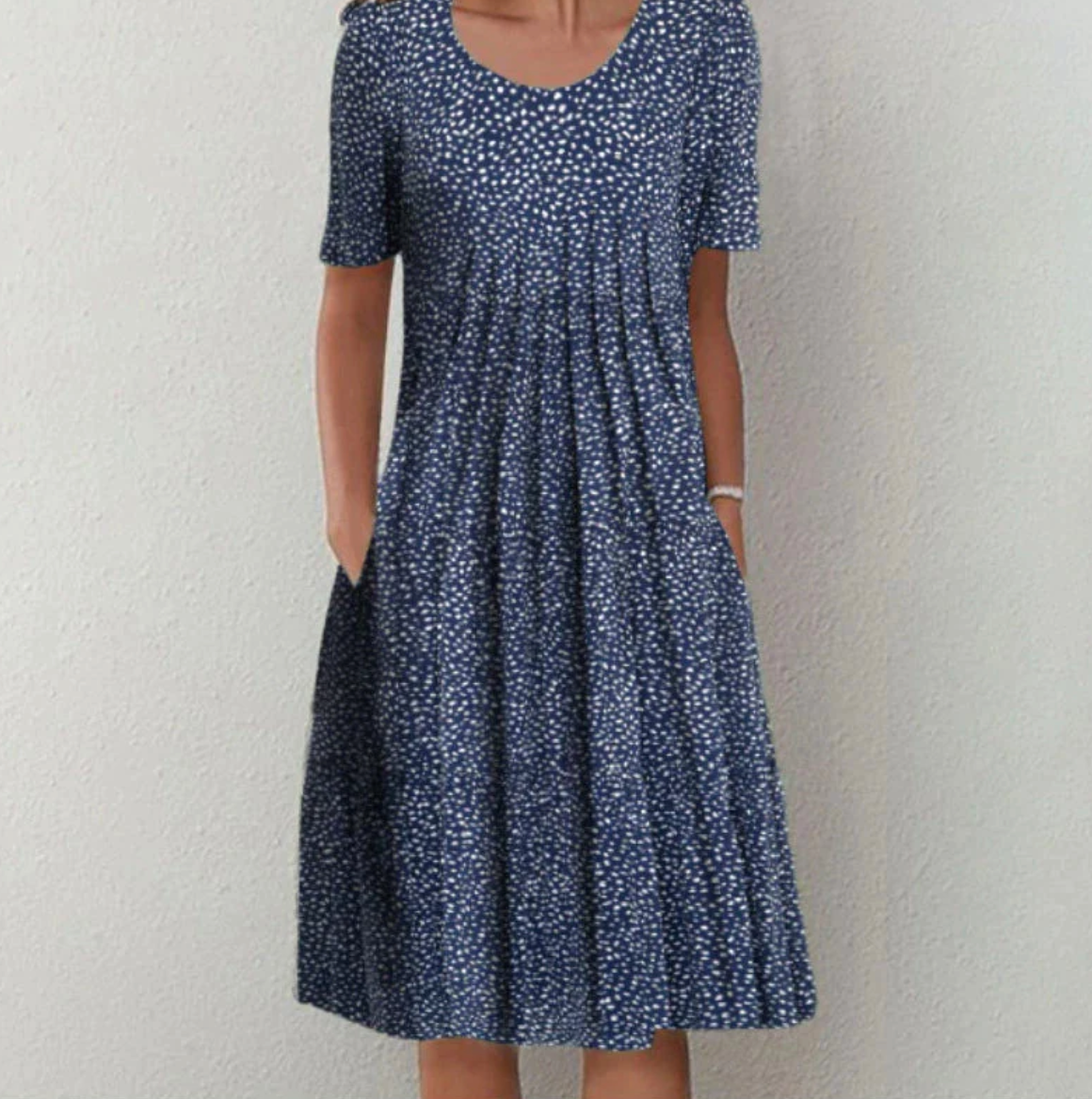 SunViva Women's Printed Midi Dress with Relaxed Summer Fit