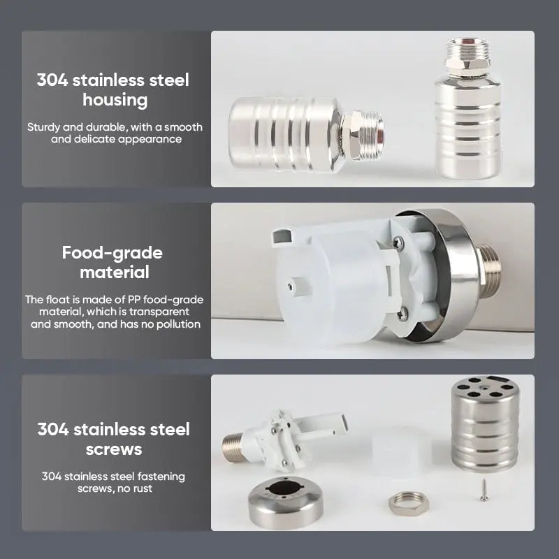 Stainless Steel Automatic Water Level Float Valve - Auto Fill Control Switch