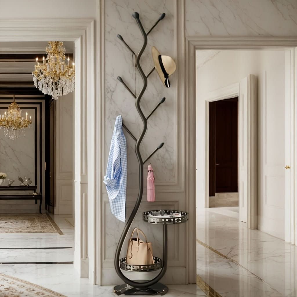 BranchNest Iron Coat Rack Stand for Modern Entryway and Bedroom Storage