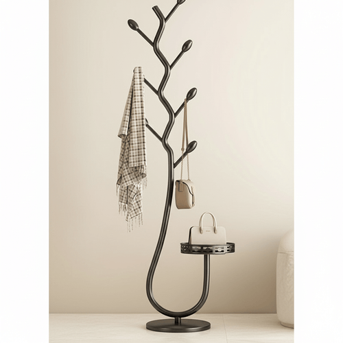 BranchNest Iron Coat Rack Stand for Modern Entryway and Bedroom Storage