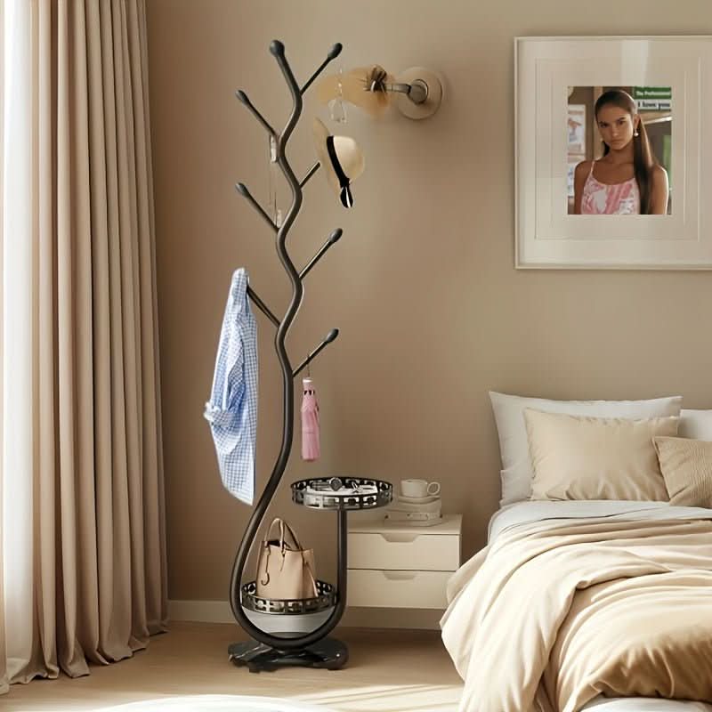 BranchNest Iron Coat Rack Stand for Modern Entryway and Bedroom Storage