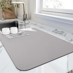 DryNest Water Absorbent Kitchen Drying Mat for Dishes and Glassware