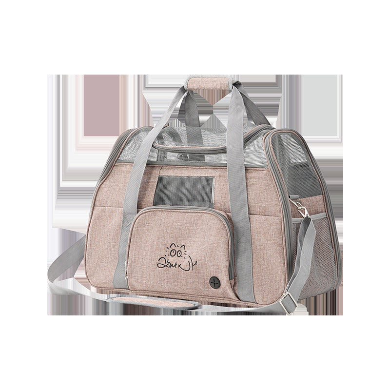 CozyTrail Pet Carrier Bag with Mesh Windows and Shoulder Strap