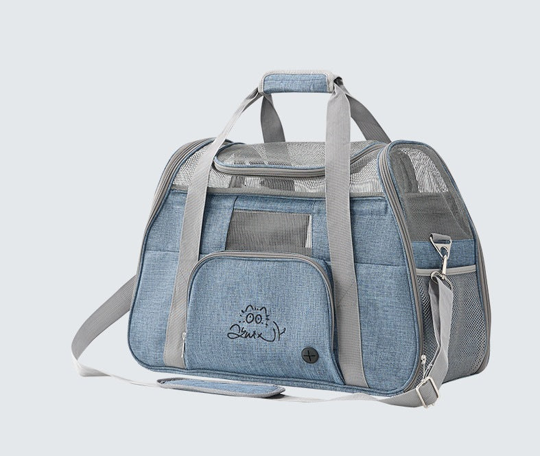 CozyTrail Pet Carrier Bag with Mesh Windows and Shoulder Strap