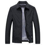 HarrowField Men's Zip-Up Windproof Jacket with Checked Lining