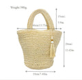 Willowmere Woven Basket Tote Bag Spacious Summer Shoulder Handbag