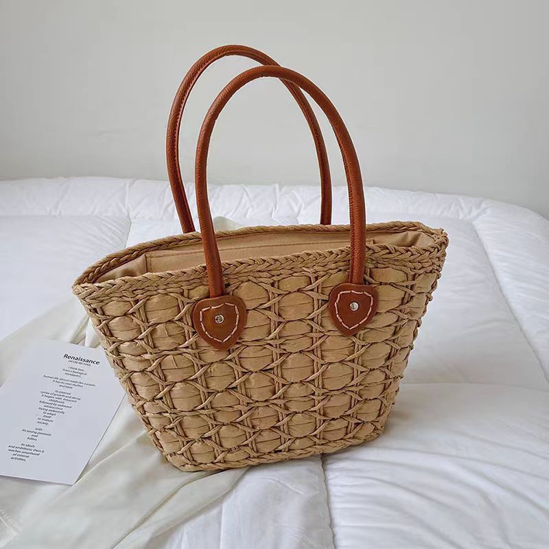 Westhaven Woven Shopper Tote Bag Spacious Everyday Shoulder Handbag