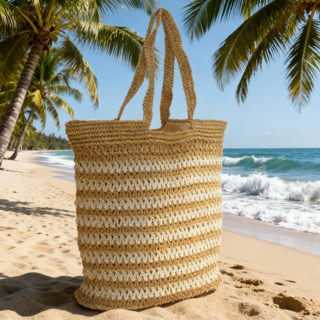 Harrowvale Woven Summer Shopper Bag Lightweight Everyday Tote Bag
