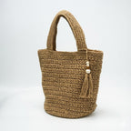 Willowmere Woven Basket Tote Bag Spacious Summer Shoulder Handbag